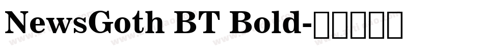 NewsGoth BT Bold字体转换